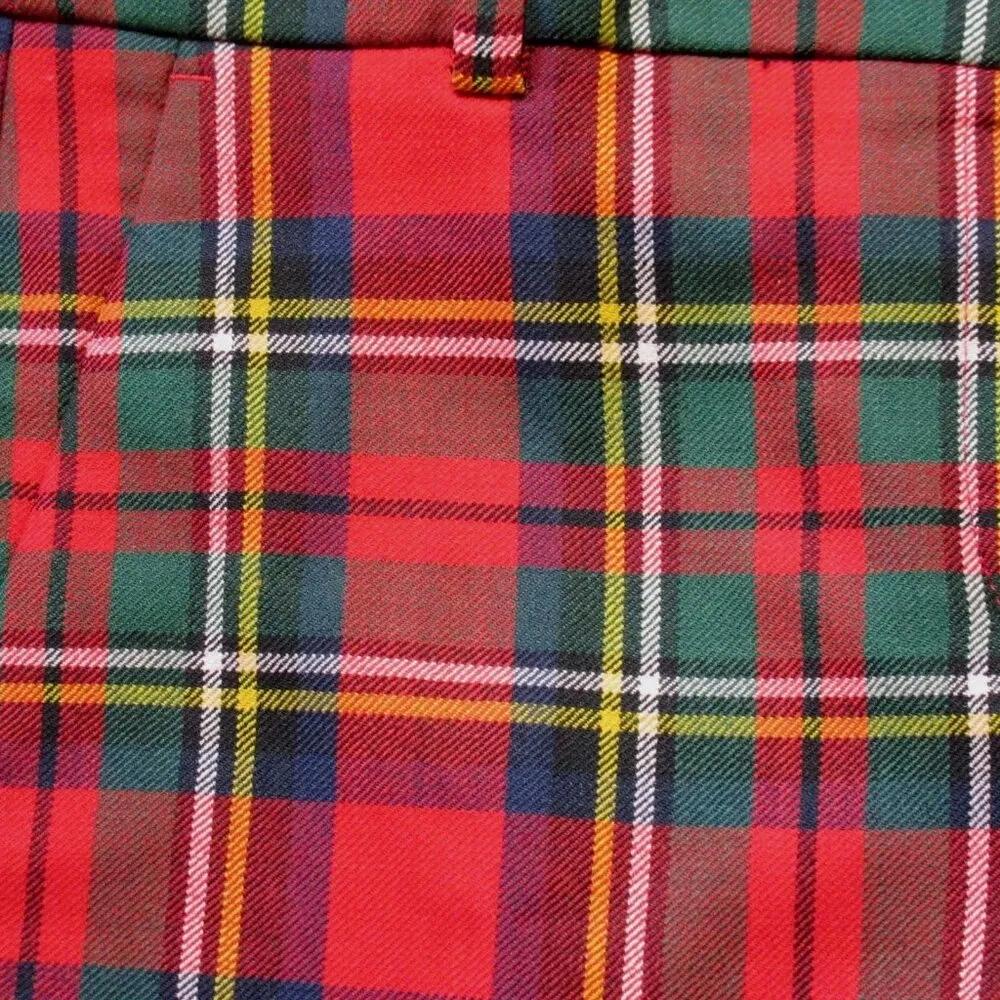 NWT J.Crew Cameron Slim Crop in Red Black Tartan Plaid Stretch Wool Pants 10P - Image 3