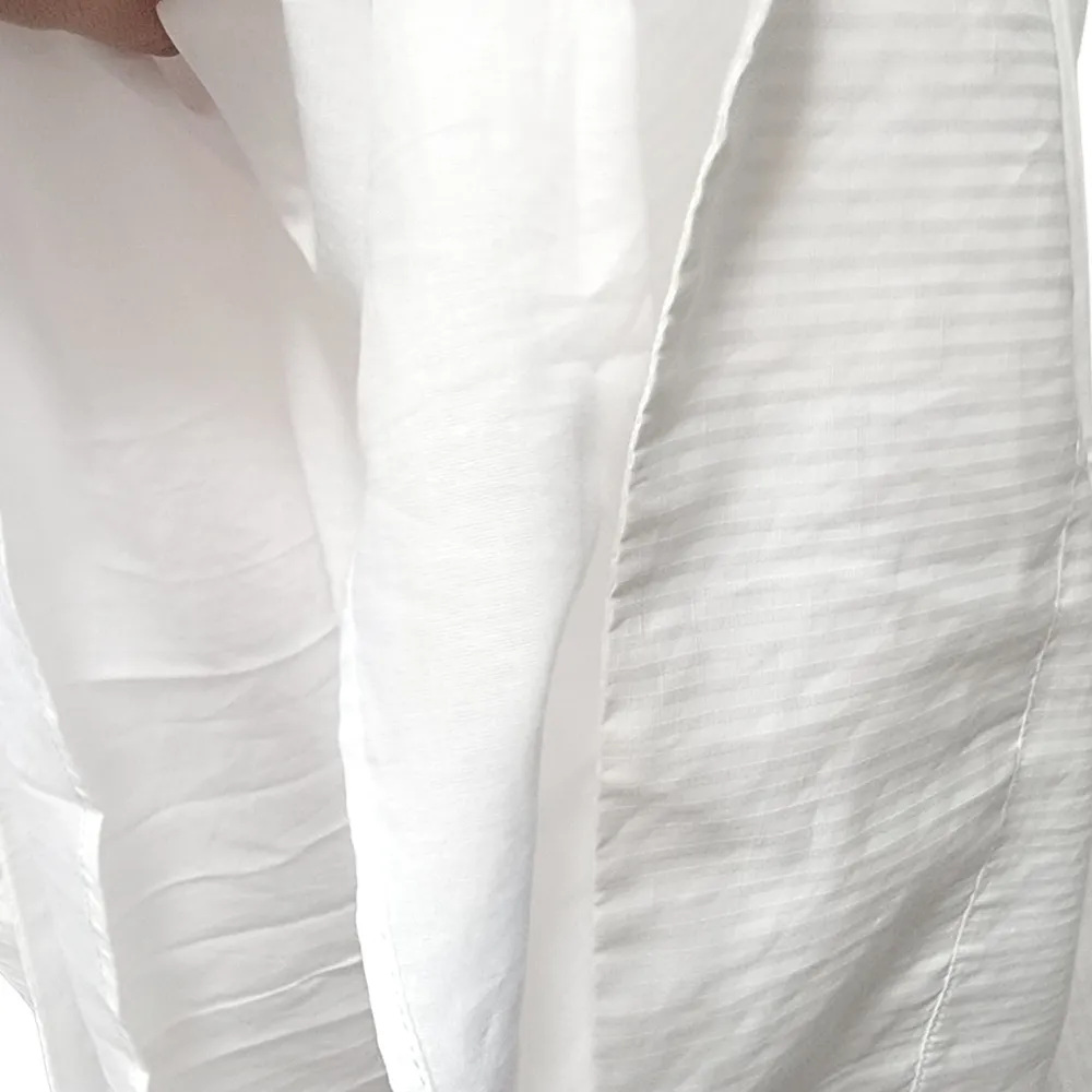 NEW La Ligne Beatrix White Cotton Silk Blend Tiered Midi Dress Womens XL NWT - Image 13