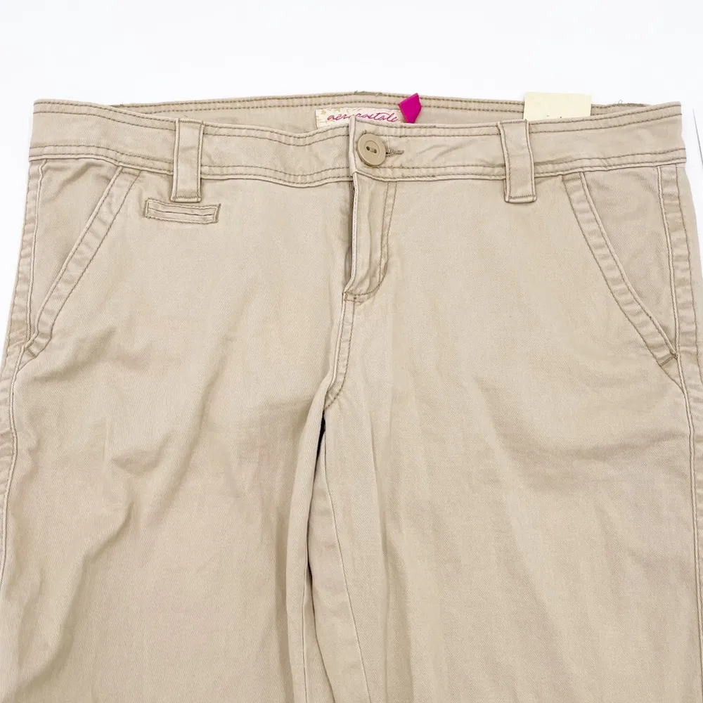 NEW Aeropostale Hailey Skinny Flare Tan Pants Y2K Low Rise Style Size 13/14R - Image 5