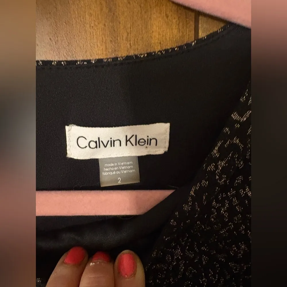 Calvin Klein Glittery Black Sleeveless Dress - Image 2