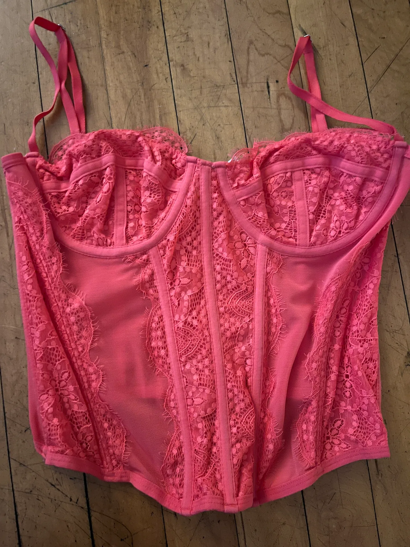 Urban Outfitters Hot Pink Out From Under Modern Love Corset Top - Image 2
