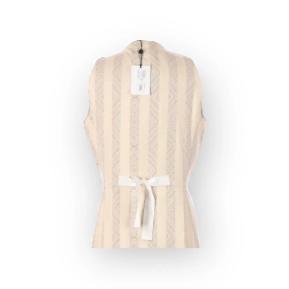 Luxe: new Altuzarra ꕥ Blanche Grosgrain Tie Pom Pom Dress ꕥ Parchment Stripe ꕥ - Image 13