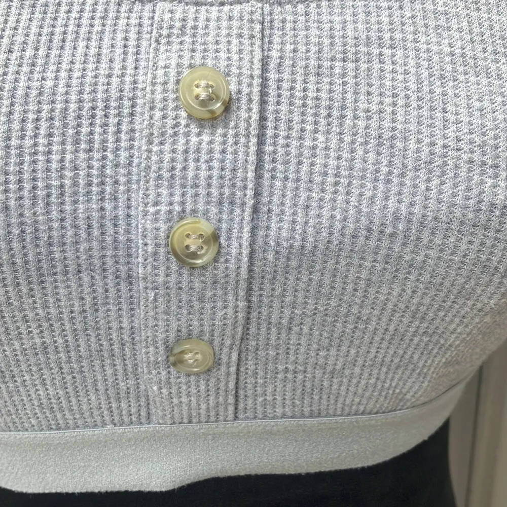 Colsie light grey thermal ribbed tank bra size large Gray - Image 3