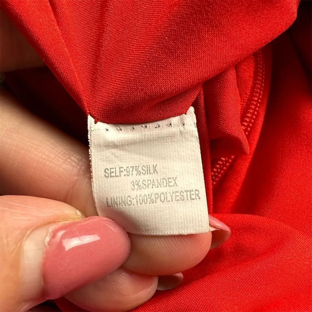 Kay Unger New York Women's Floral Silk Blend Midi Dress Size 2 Vintage - Image 7