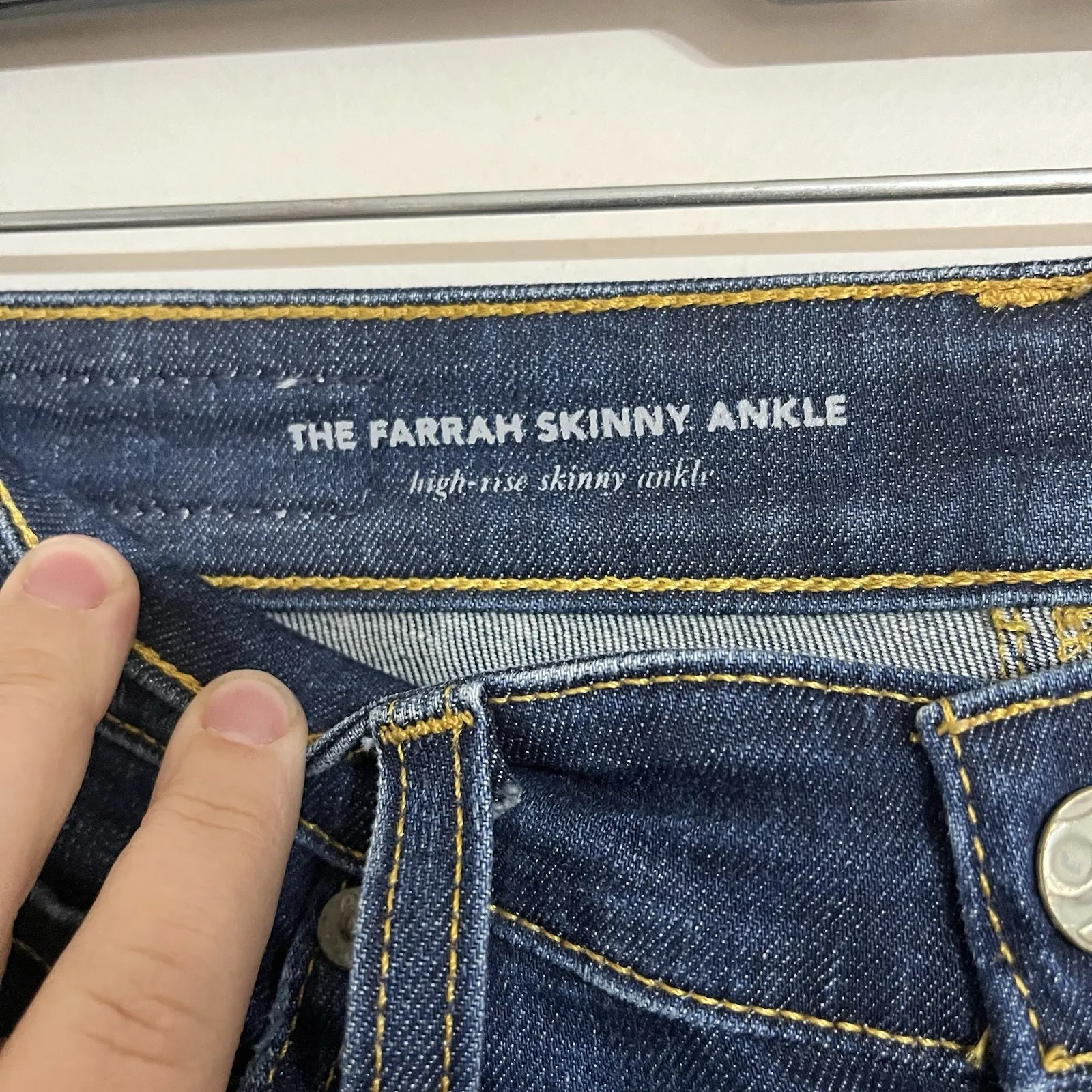 AG-ED Adriano Goldschmied Size 25R The Farrah High Rise Skinny Ankle Jeans - Image 5