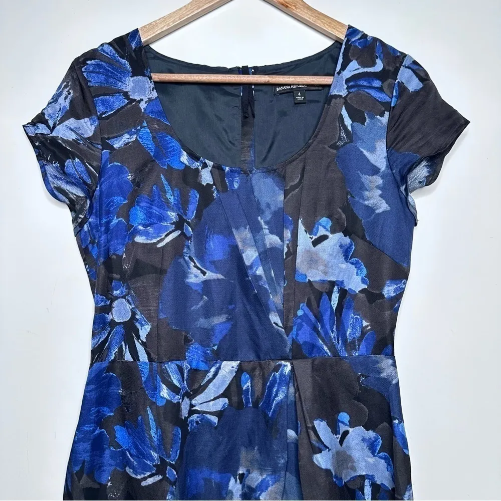 Banana Republic Mad Men Collection Blue Begonia Dress Size 4 - Image 5