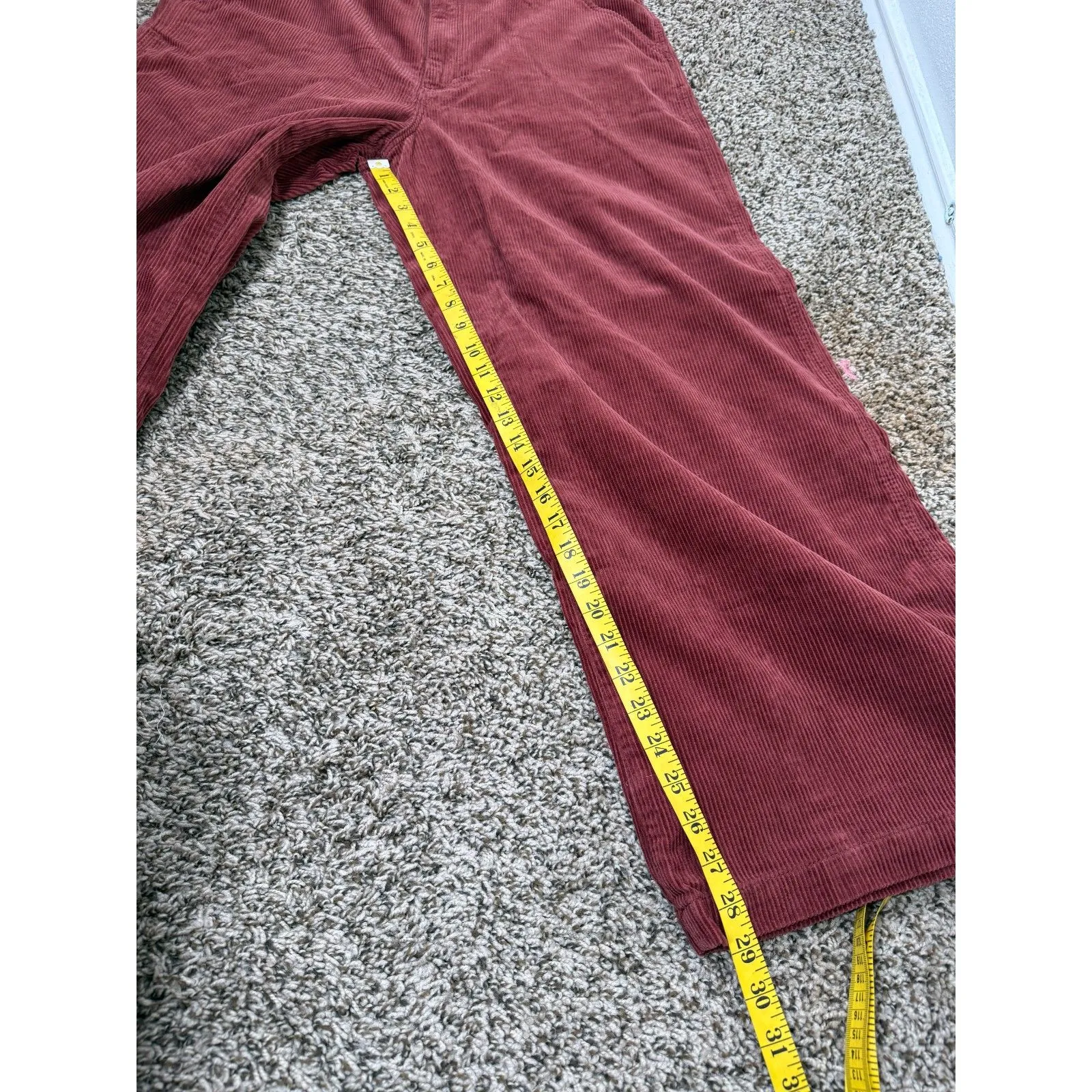 NWT Wrangler Womens Red Corduroy High Rise Trouser Pants Sz 35/30 Western - Image 8