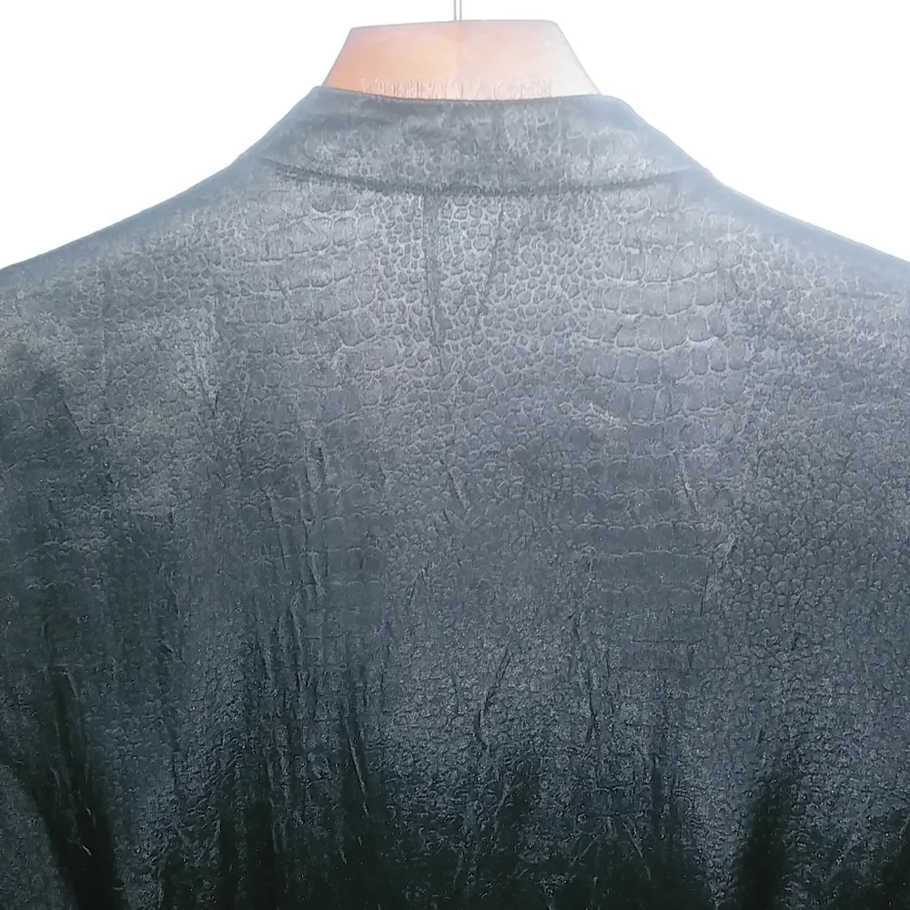 Erin London M Black Satin Pocketed Dressy Tunic Top Size M - Image 8