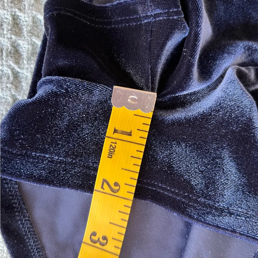 Urban Outfitters Velour Romper Skort Womens XS Extra Small Navy Dress Outfit - Image 11