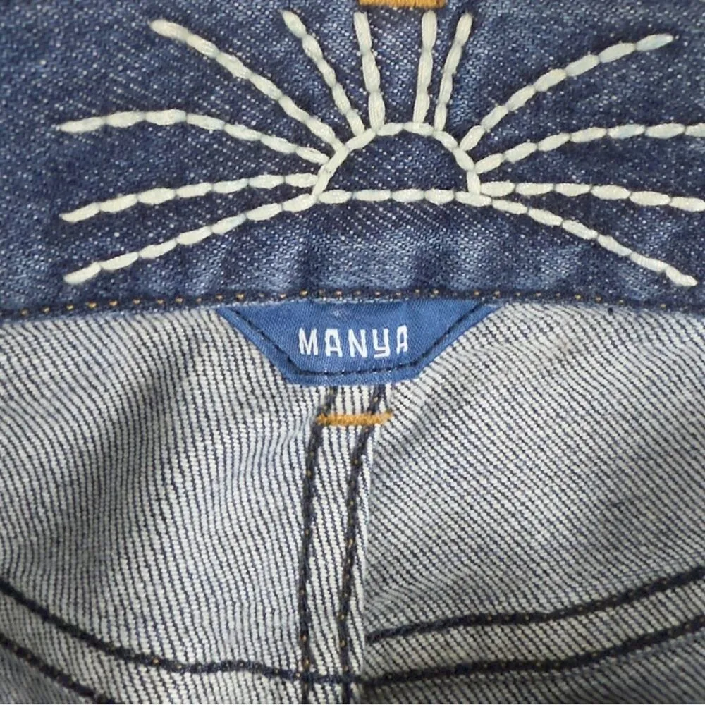 Daily Blue By AG Manya Jeans Straight Leg High Rise Dark Legacy Wash Size 24 NEW - Image 11