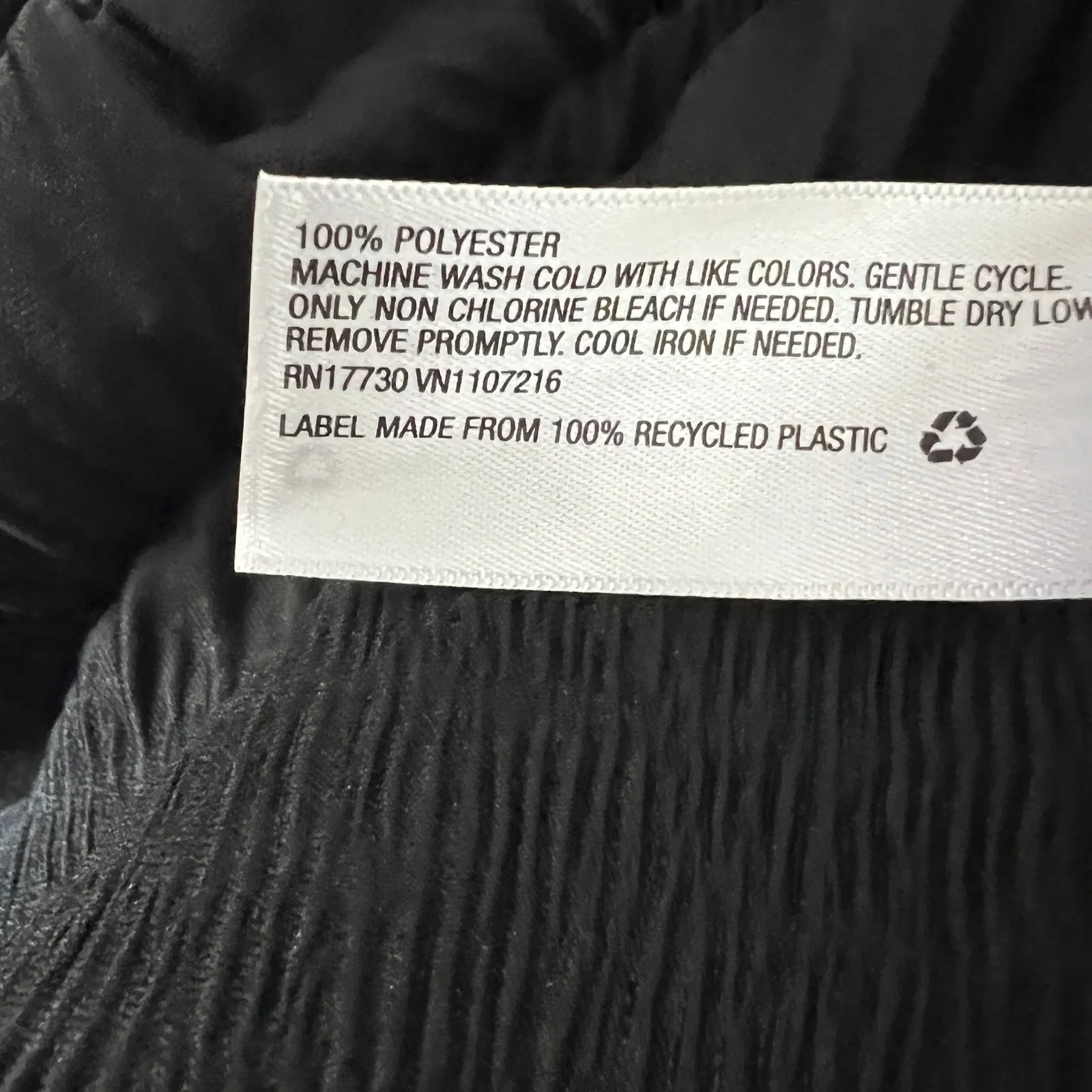 Prologue Women's Black Ruffle Long Sleeve Crinkle Blouse - Size Medium - NWT - Image 5