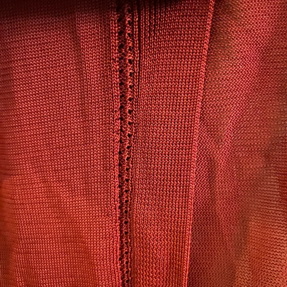 Burgundy Red White House Black Market WHBM Cascade Cover-Up Long Cardigan - Image 5