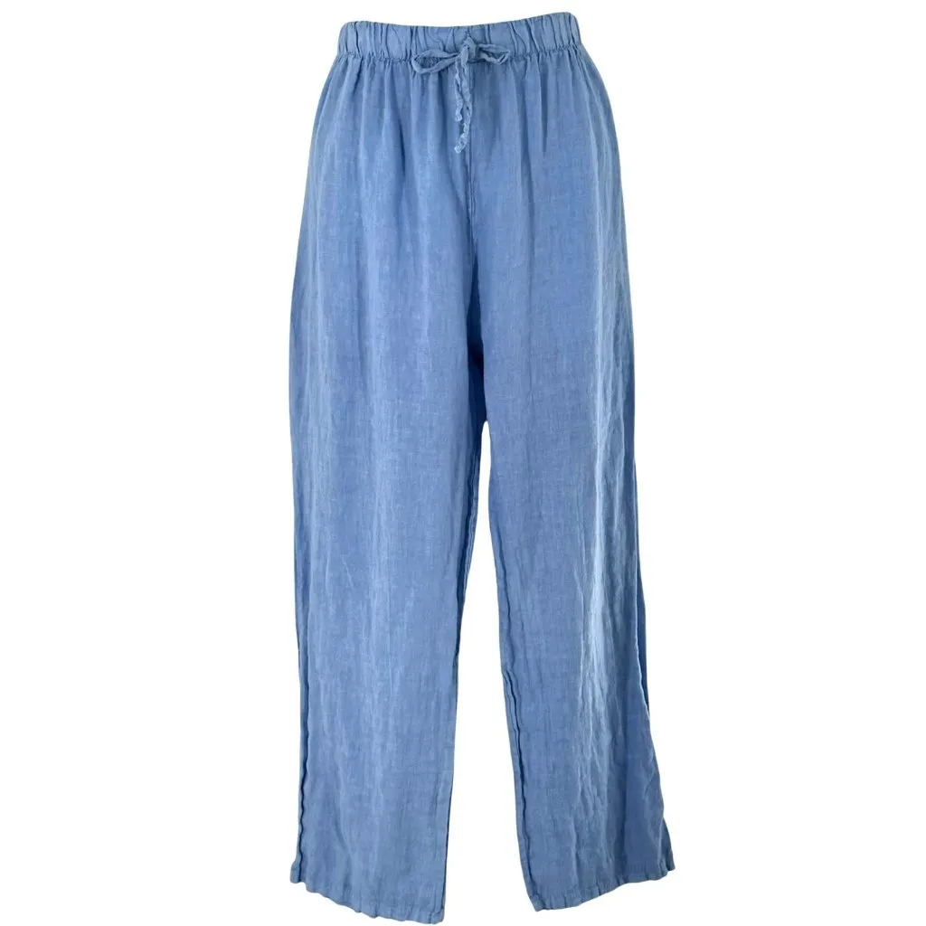 SUN & FLY Italian Blue 100% Linen 2 - Image 5