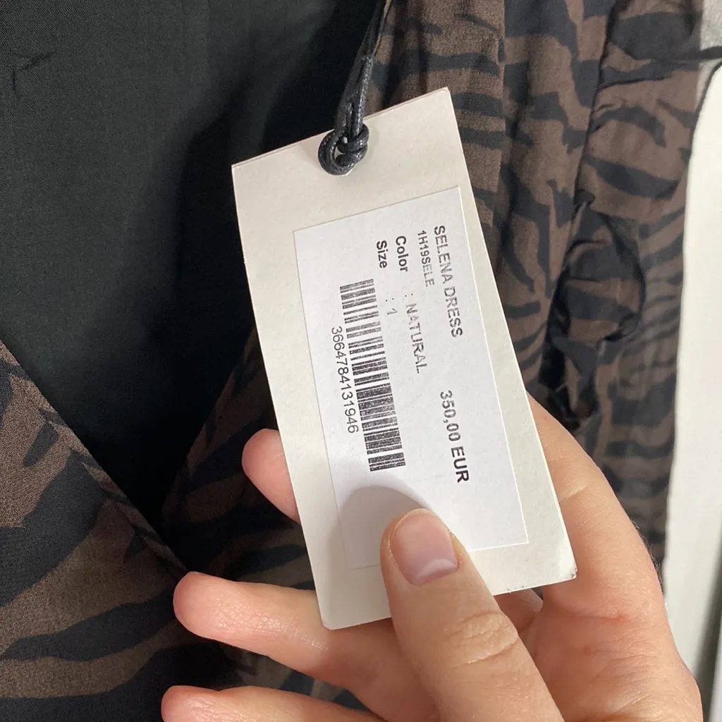 BA&SH Selena Asymmetric Ruffled Zebra-print Georgette Wrap Maxi Dress size 6 - Image 14