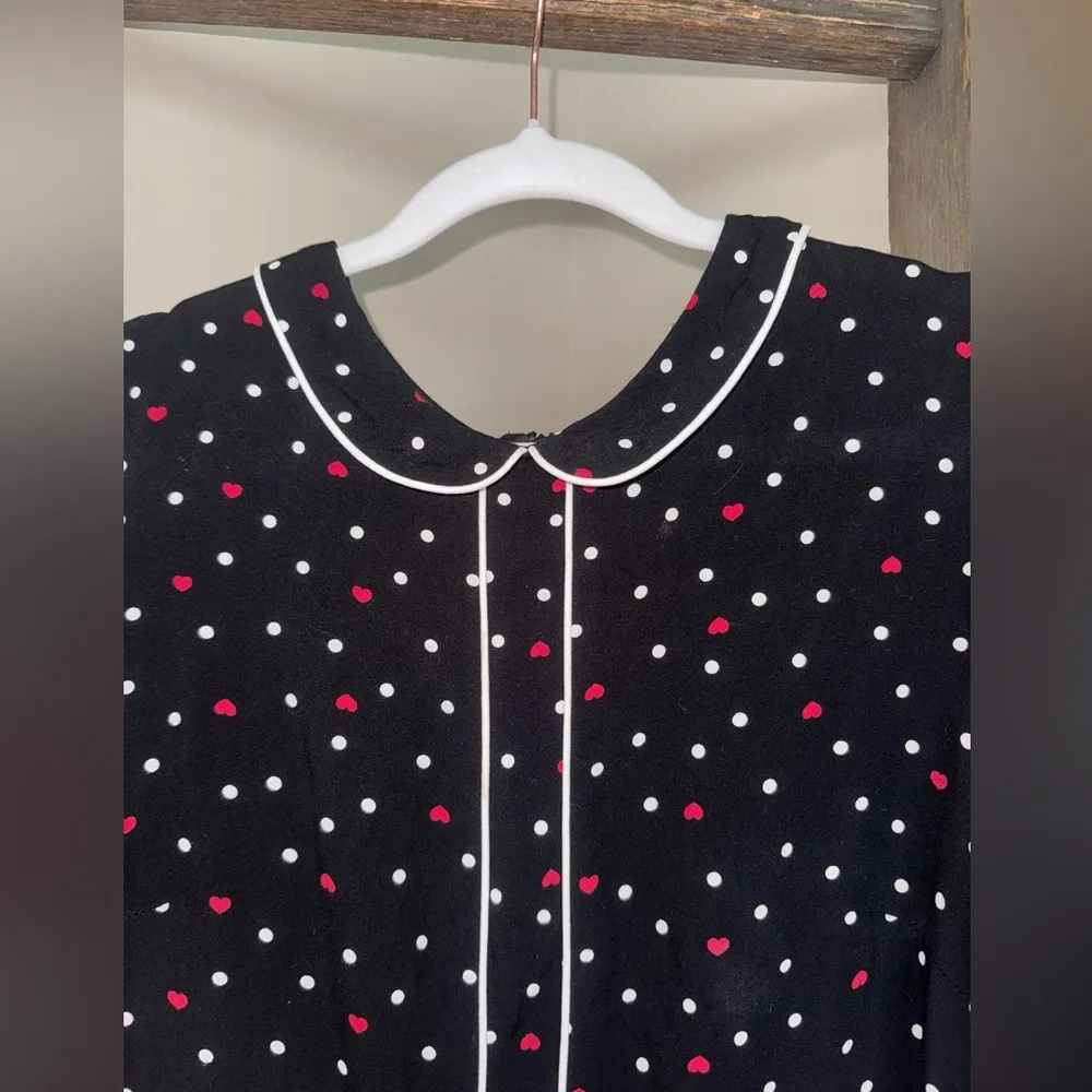 F&F NWOT Heart Polka Dot Print Vintage Style Dress - Image 4