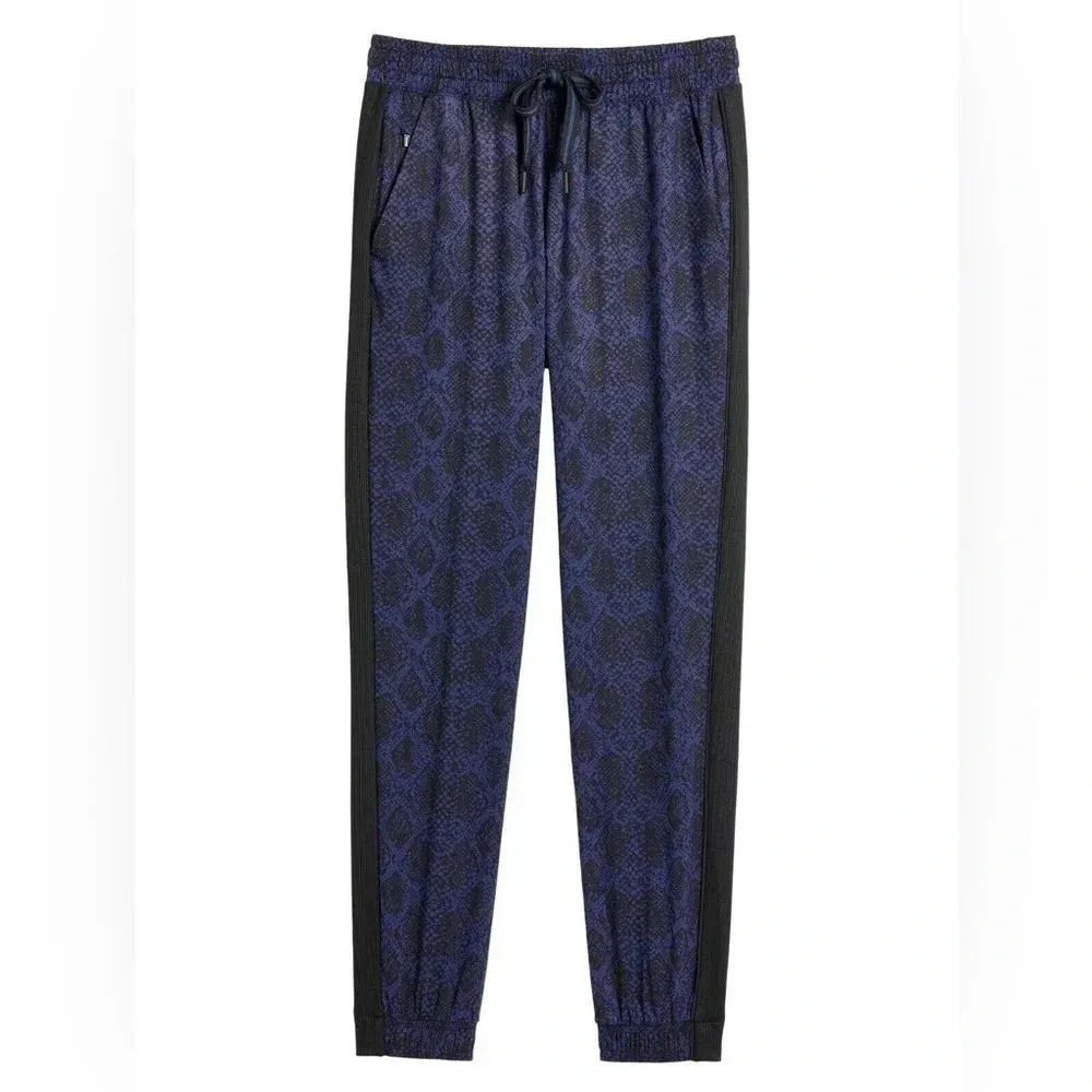 Athleta Brooklyn Jogger Dark Blue Python Snake Print Athletic Pants Size 8 - Image 9