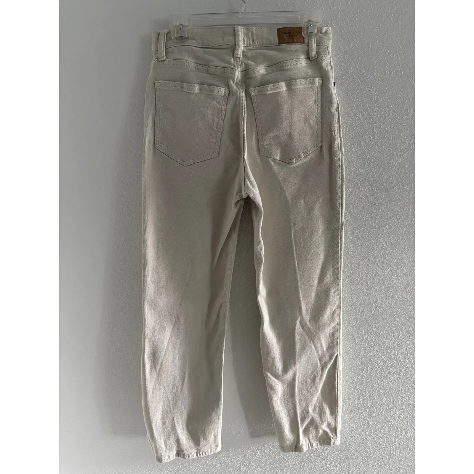 Abercrombie & Fitch Jeans Womens 30 Tan Ankle Straight High Rise Preppy - Image 2