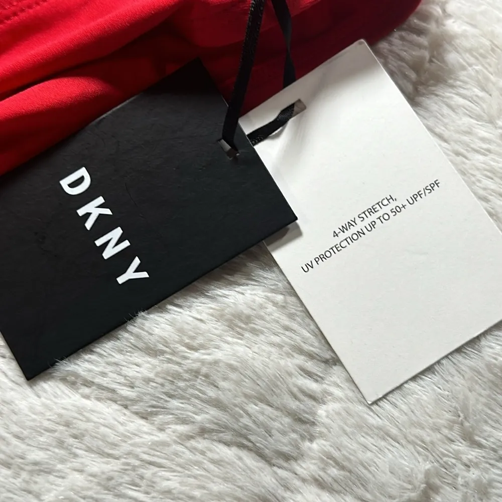 DKNY Bikini Hipster Swim Bottom Red size XXL NEW 4-Way Stretch Sun Protection - Image 5