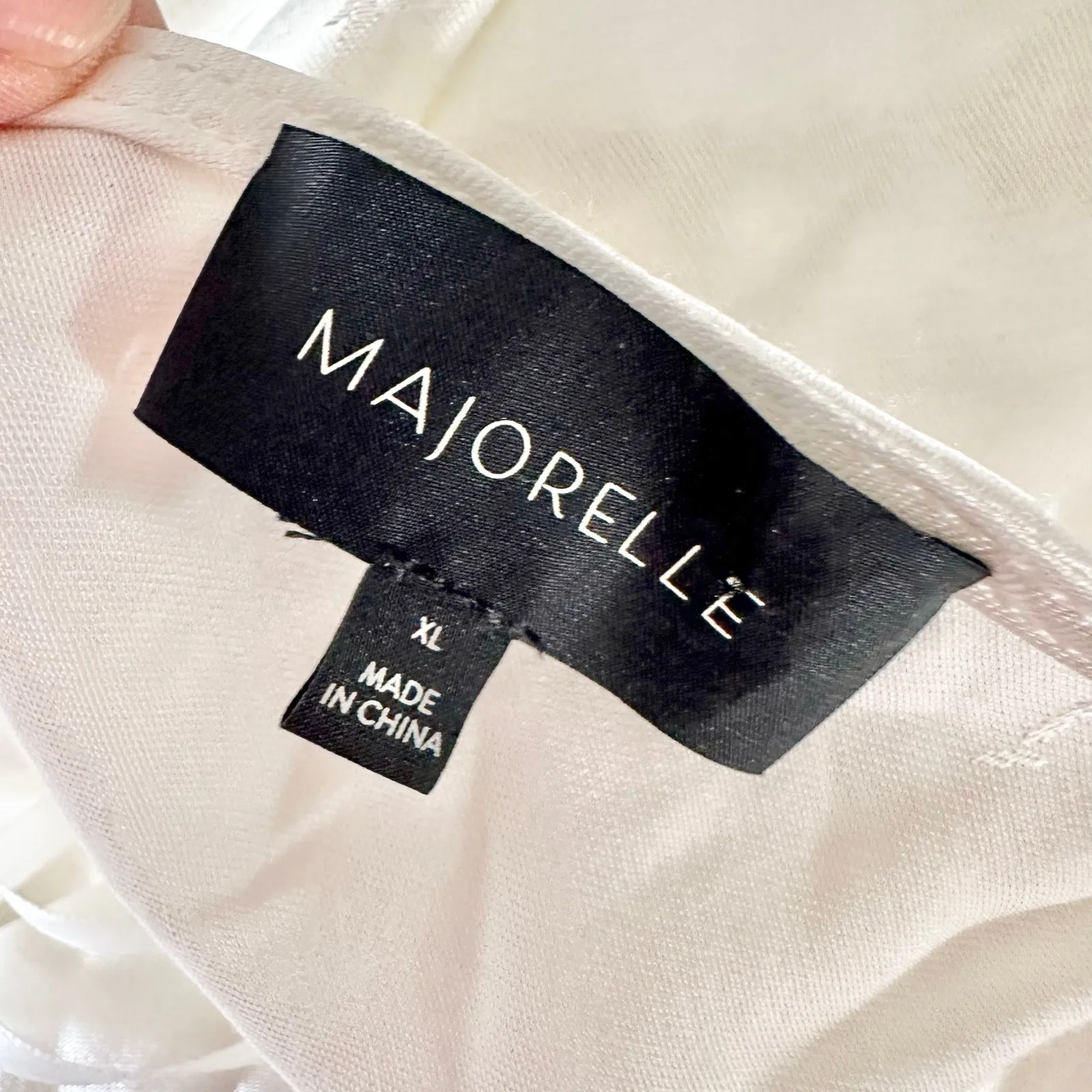 Majorelle Ivory White Averie Floral Jacquard Satin Midi Slip Drape Neck Dress XL - Image 5