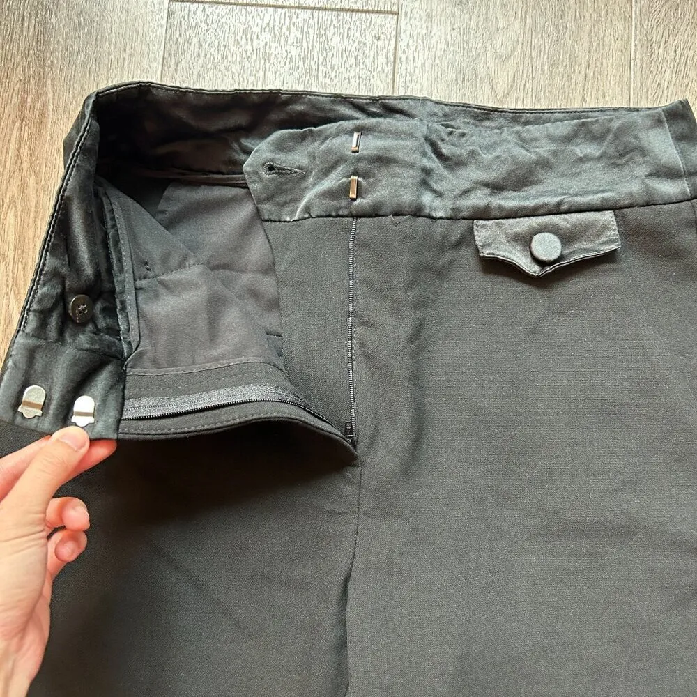 Veronica Beard Satin-Trimmed Crepe Flared High Rise Pants Size 12/14 Tall - Image 7