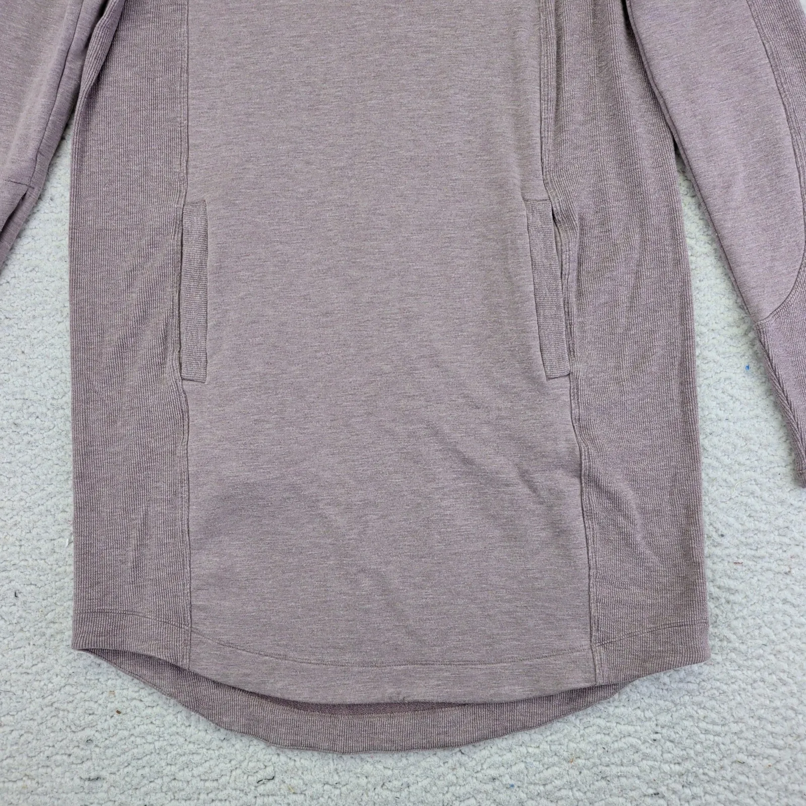 Athleta Balance Dress Long Sleeve Crew Tunic Pockets Active Casual Mauve Small - Image 4