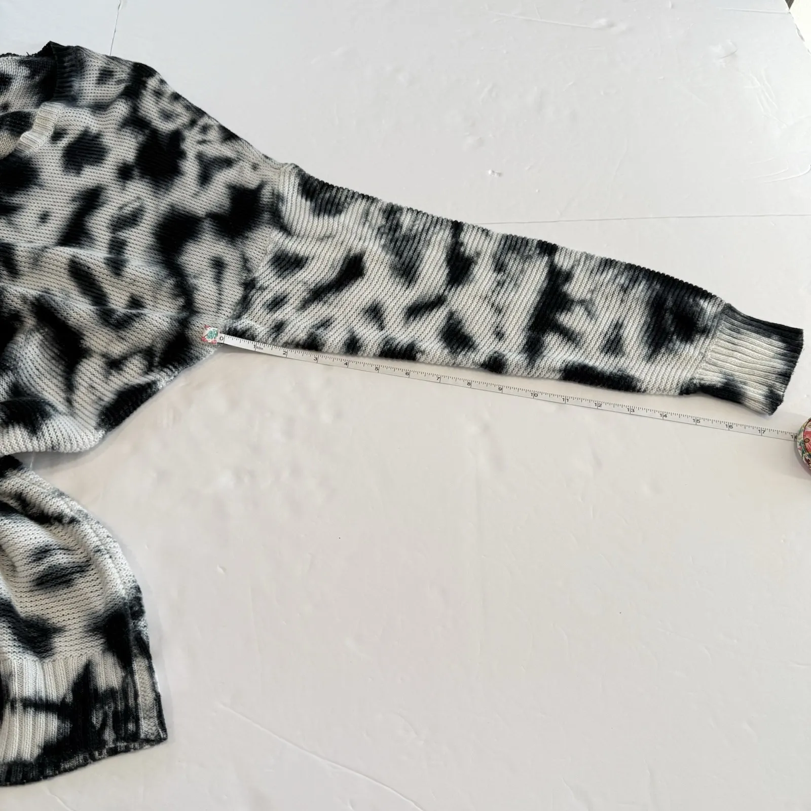 Torrid Black Gray Tie Dye‎ Cotton Pullover Sweater Size 3X - Image 11