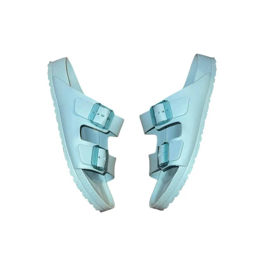 Birkenstock Sky Blue Slide Sandals Size 10 - Image 4