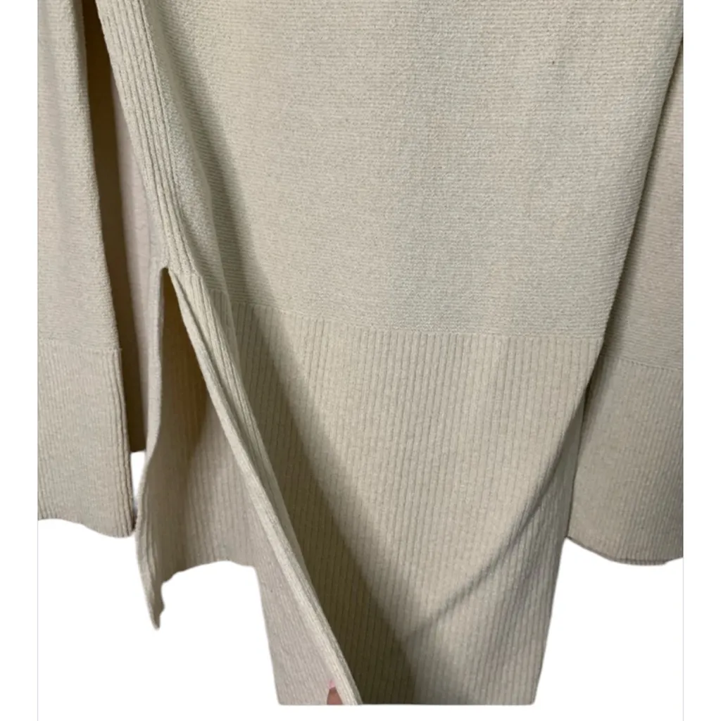 Free People‎ Criss Cross Tunic Sweater V-Neck Long Sleeve Cream Women’s Size L - Image 6