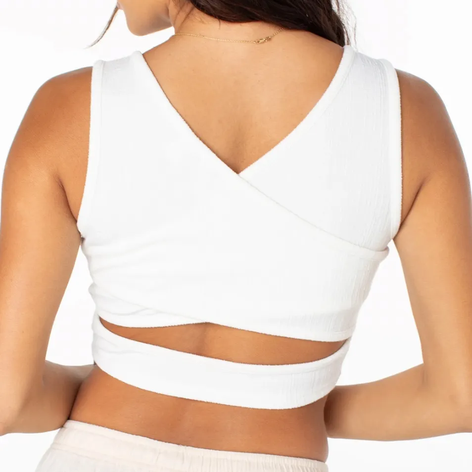 NWT ROXY Cream Good Keepsake Open Back Crop Top - Image 2