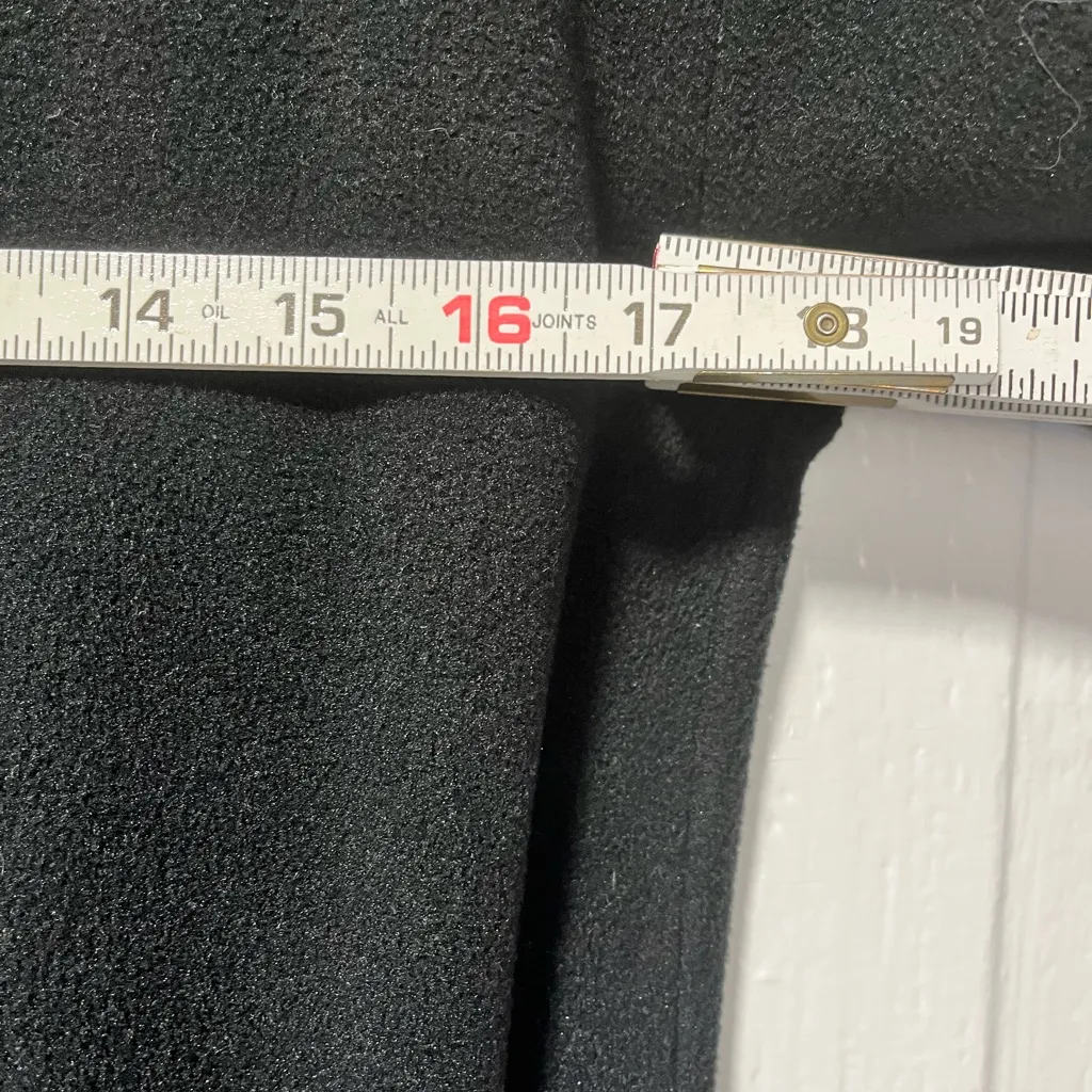 Dudley Stephens doubling roll black velo Fleece Maxi dress w/side slits SM - Image 7