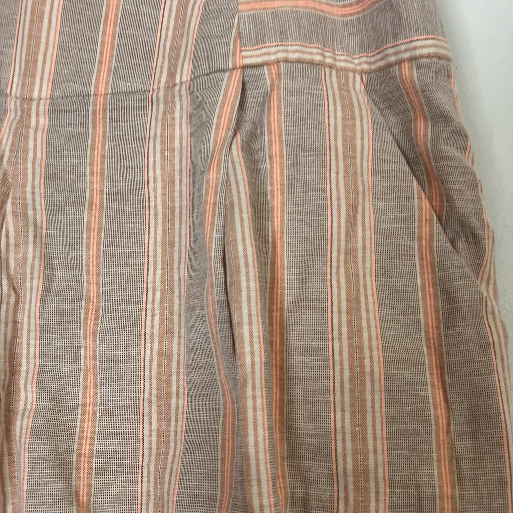 Free People Tan Pink Austin Striped Shorts - Image 5