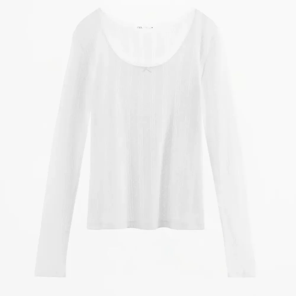 Zara - LACE TRIM POINTELLE T-SHIRT - Image 3
