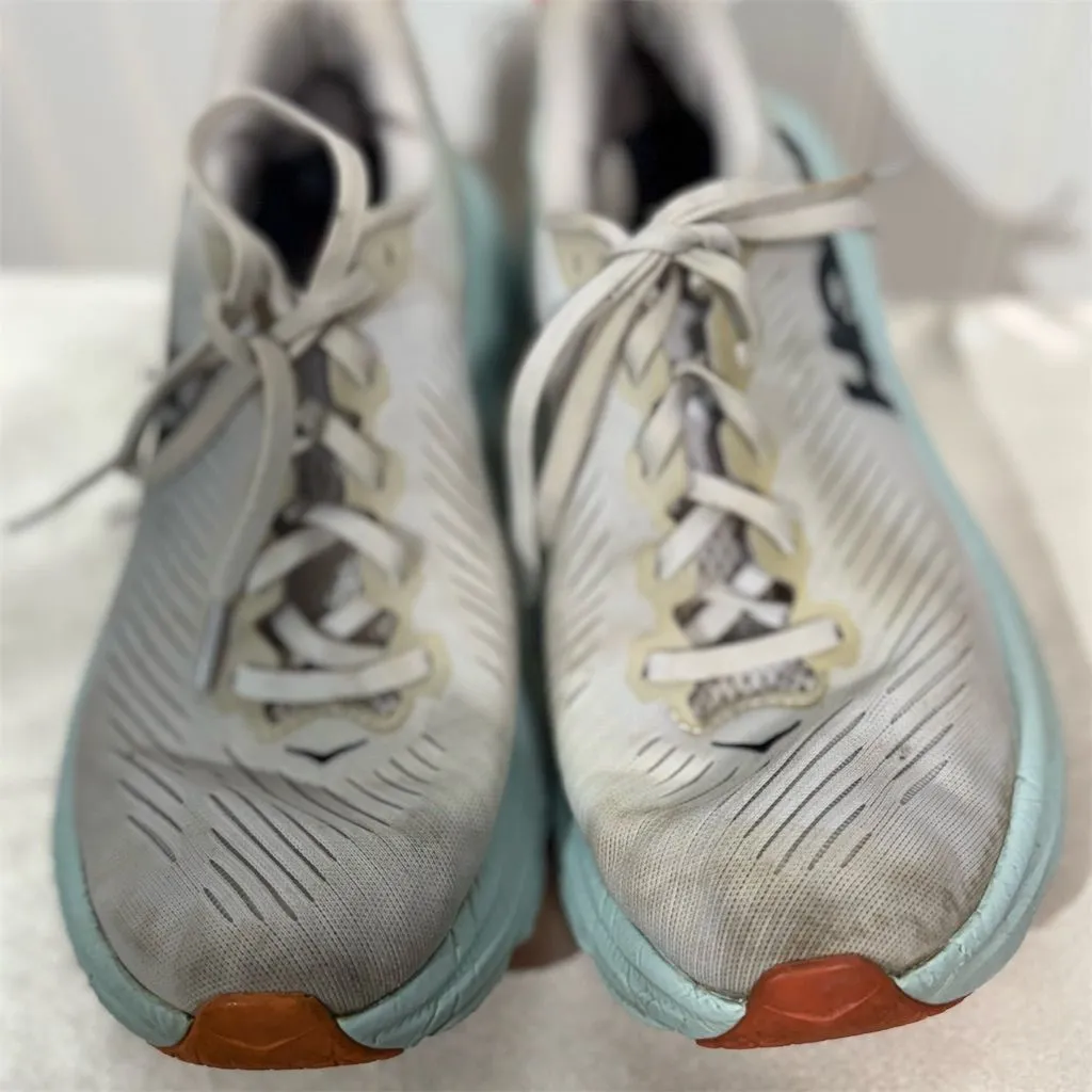 Hoka One One Rincon 3 Women’s 8B White Blue Glow Running Shoes Cushioned Trainer Size 8 - Image 5