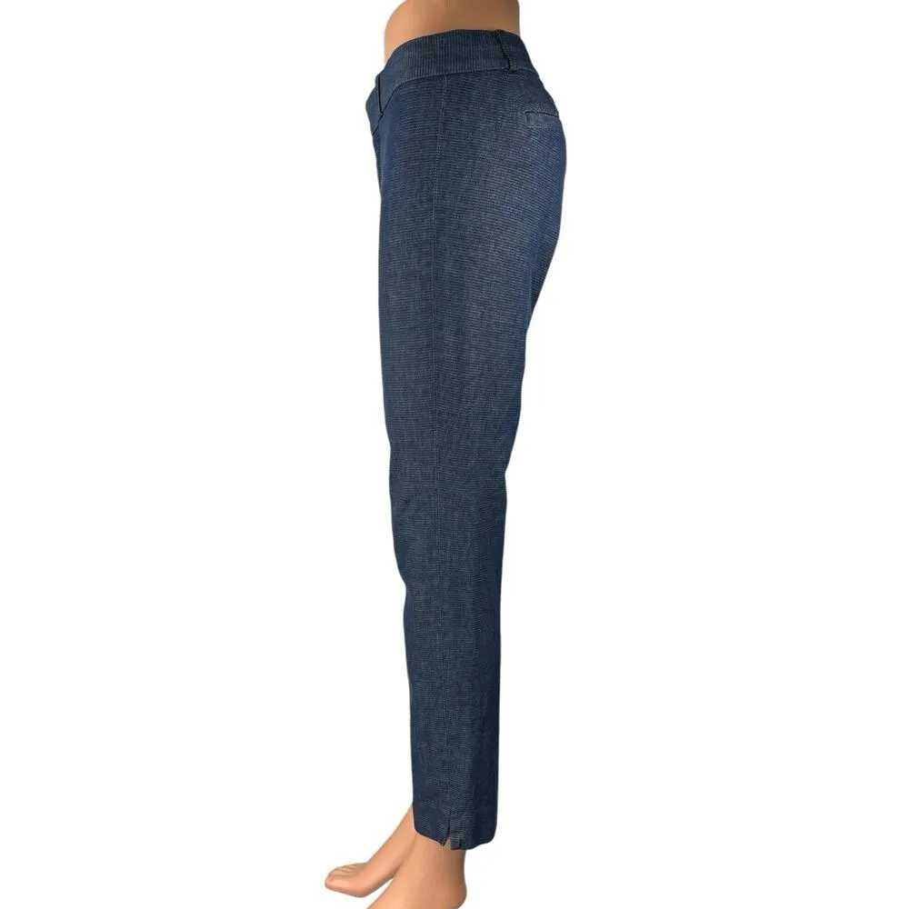 Banana Republic Sloan Women's Blue Mid Rise Straight Trousers Dress Pants Size 2 - Image 2