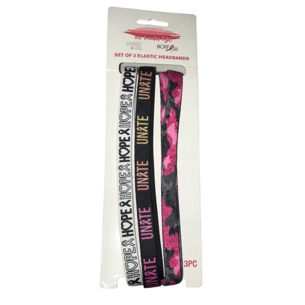 BREAST CANCER AWARENESS 3PK ELASTIC HEADBANDS - Image 18