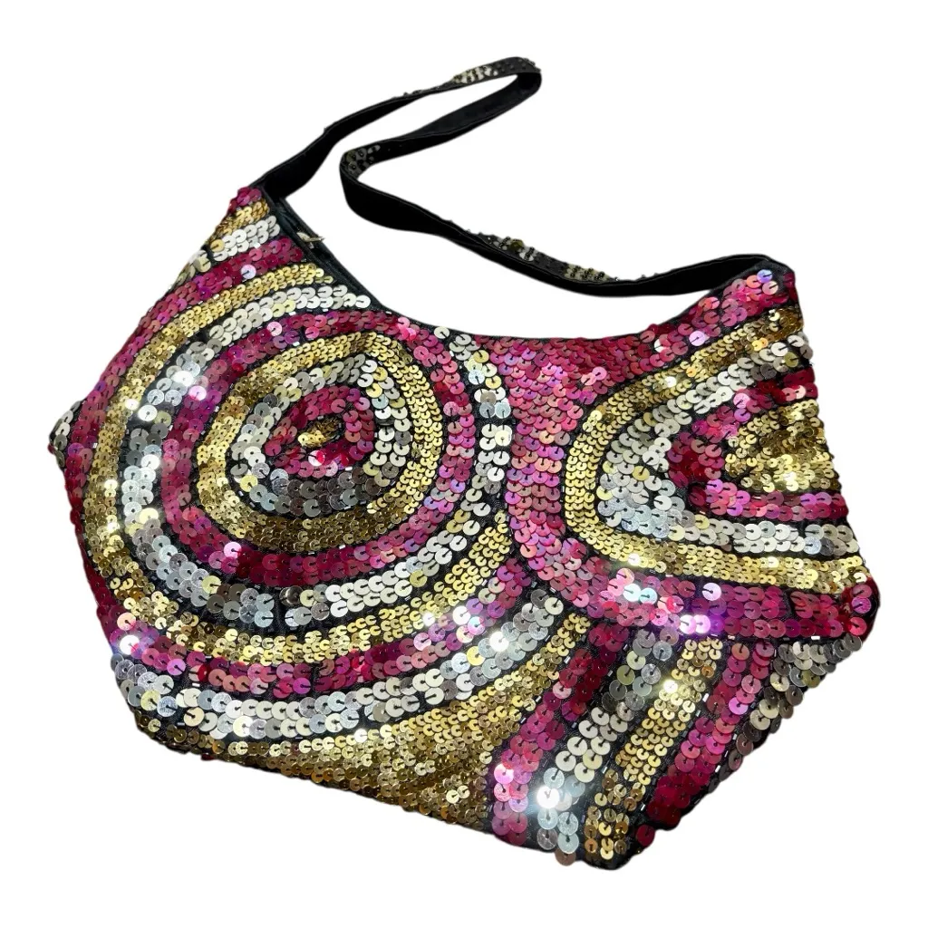 NWOT Sequin Multicolour Shoulder Bag Gold - Image 2