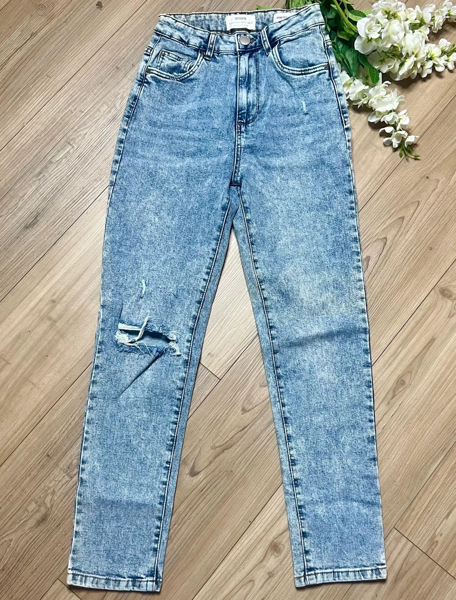 Cotton On Acid Wash Mom Jeans - Image 2