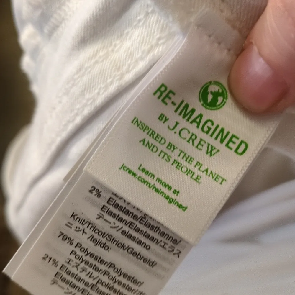 J. Crew White Over The Belly Band Maternity Jeans Size 30 - Image 5