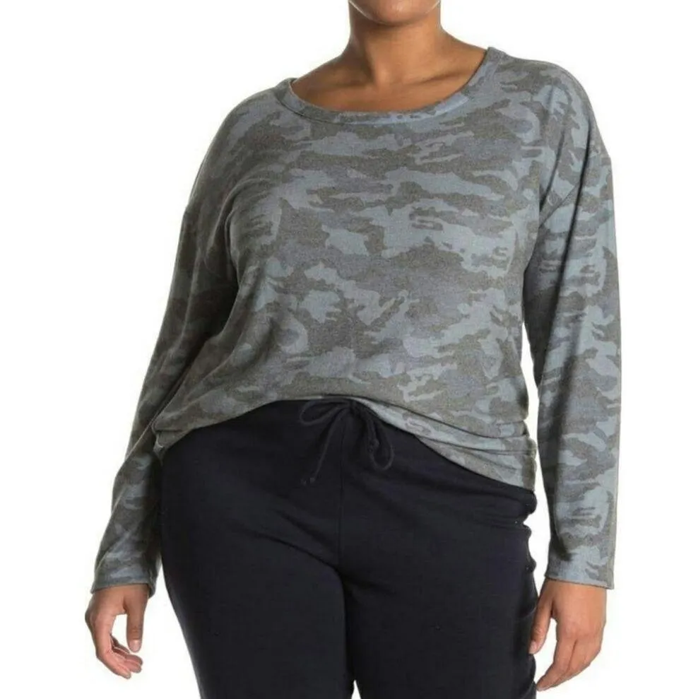Chaser Camo Love Knit Pullover Long Sleeves S New - Image 2