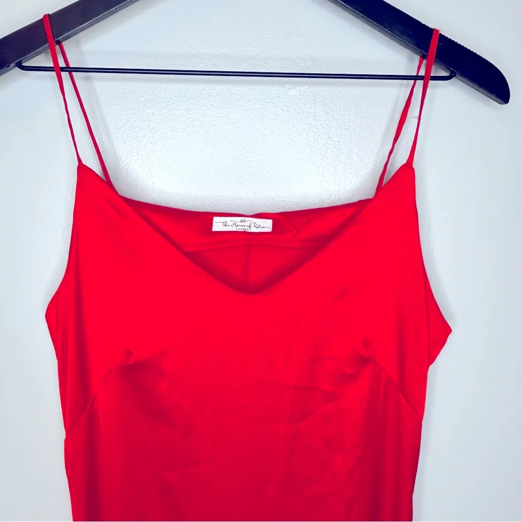 The House of Retro London Red Satin Slip Dress Size undefined - Image 3