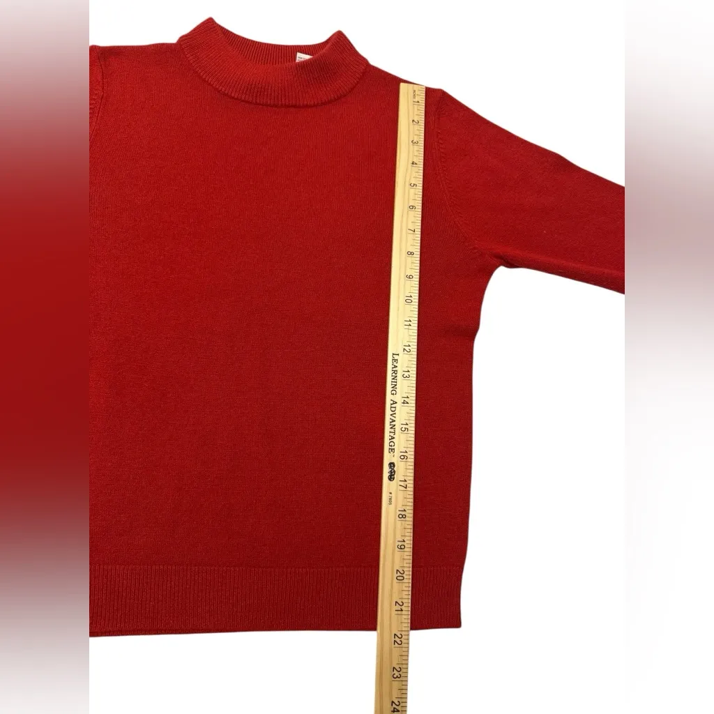 VTG CC Hughes Red Mock Neck Sweater - Image 4