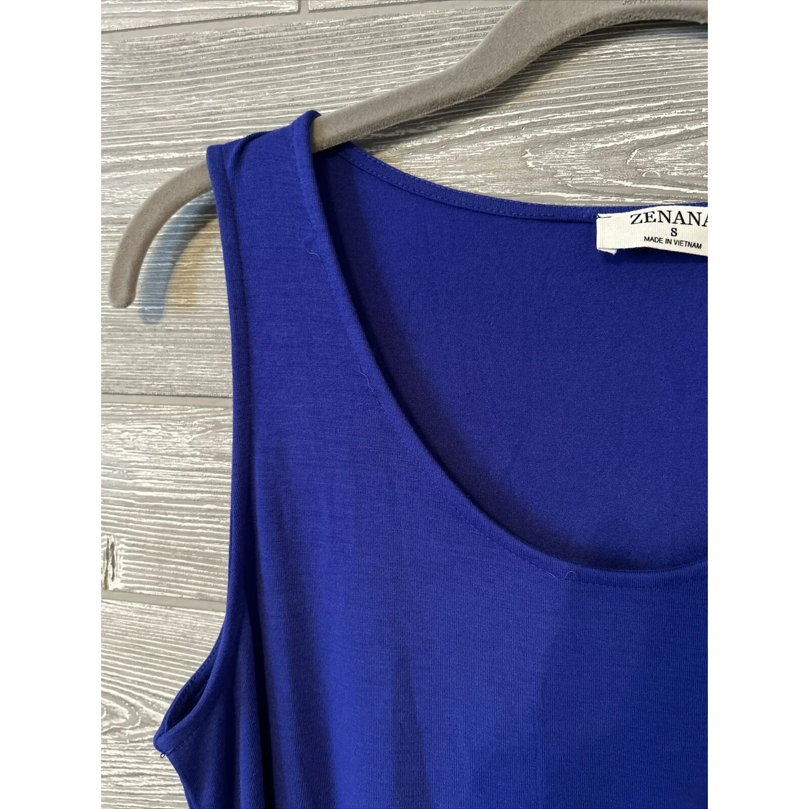 ZENANA‎ Royal Blue Sleeveless Drawstring Waist Romper Women's Size S - Image 3