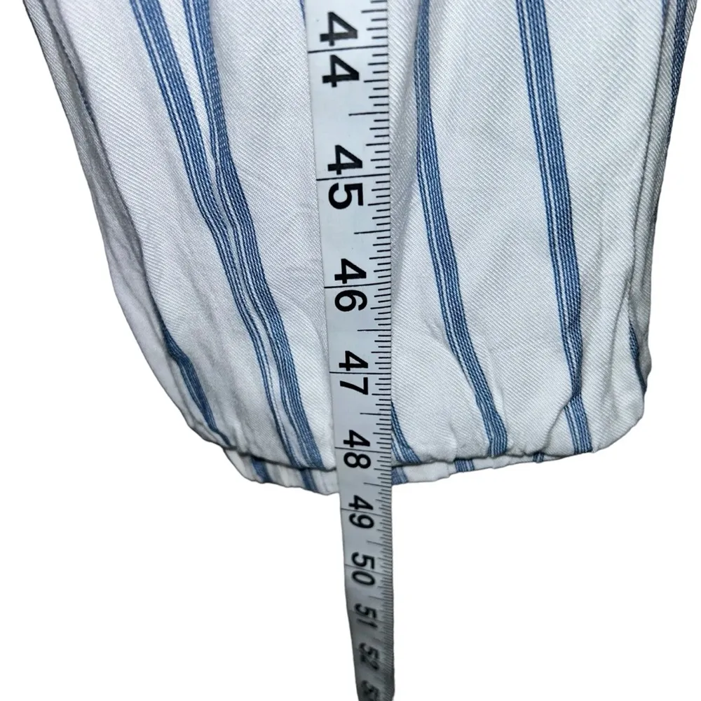 White & Blue Stripe Design Forever 21 Strapless Jumpsuit Romper Women’s Size XL! - Image 4