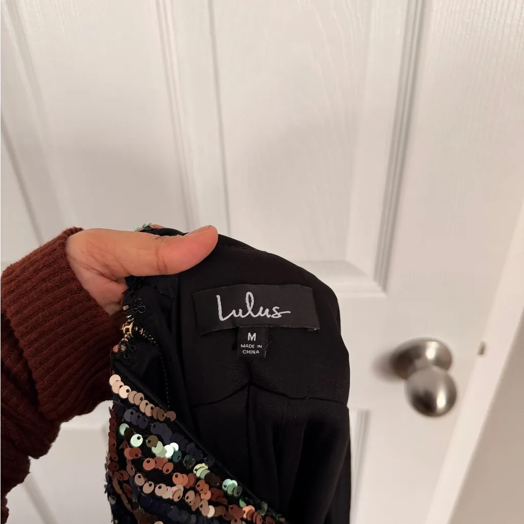 Lulus Multi Sequin Midi Dress Holiday Party New Year - Image 9