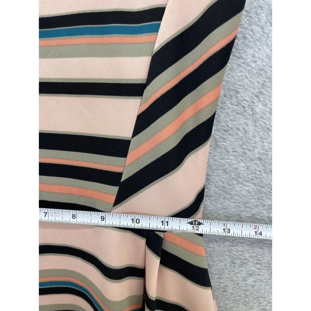 BAR III Women's Fit & Flare Dress Sleeveless Striped Size Medium USA Made - Image 6
