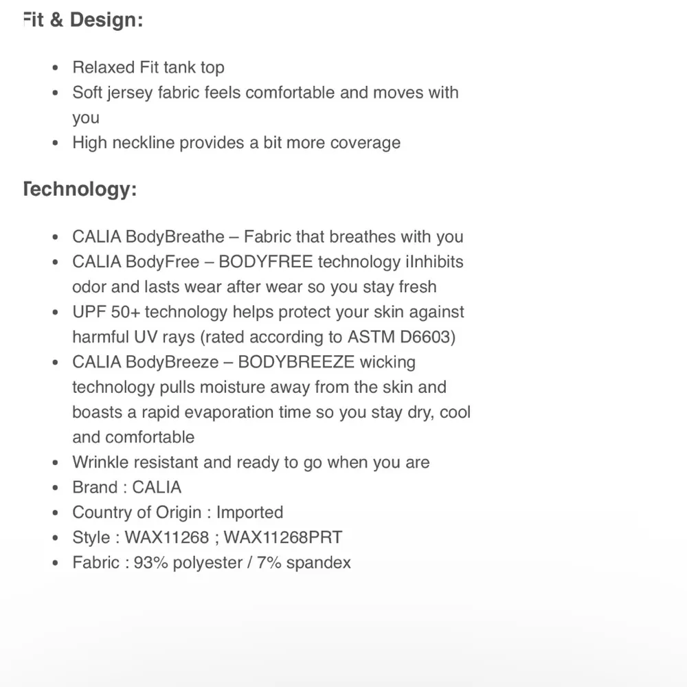 Calia women’s trapeze performance tank size small in mother of pearl - Image 3