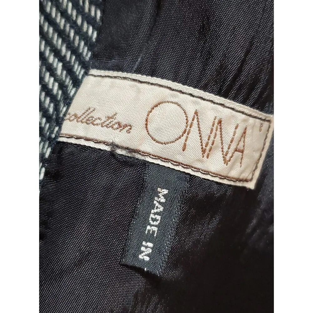 Vintage ONNA Collection Gray Wool Single Breasted Blazer & Skirt 2 Pc's Suit M Size M - Image 14