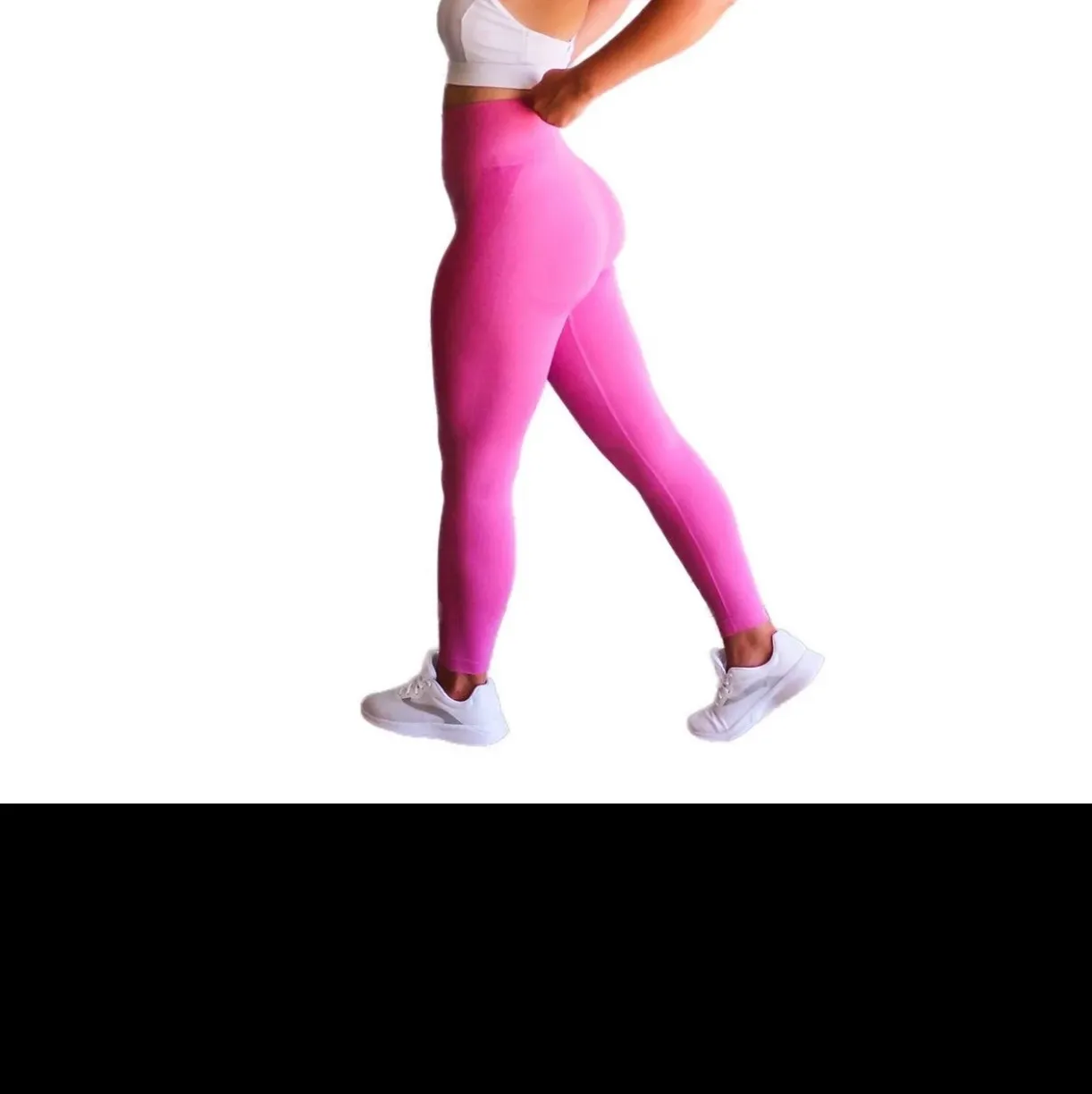 Seamless Leggings Pink Size L - Image 4
