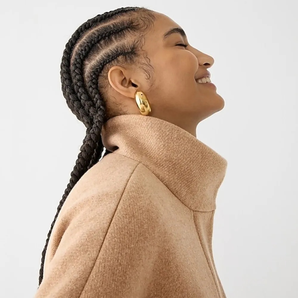 💕J. CREW💕 Cocoon Coat in Italian Stadium-Cloth Wool Blend ~ Heather Acorn 10 - Image 4