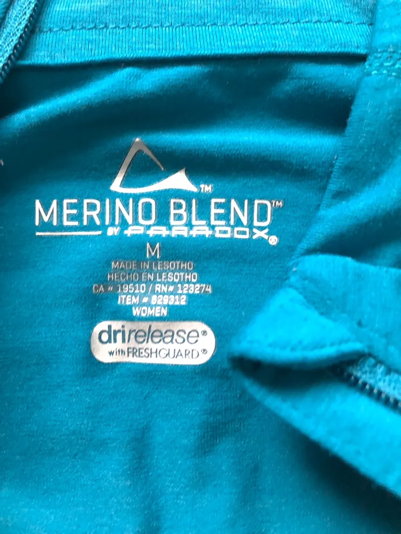 Cold Weather Quarter Zip Blue Size M - Image 3